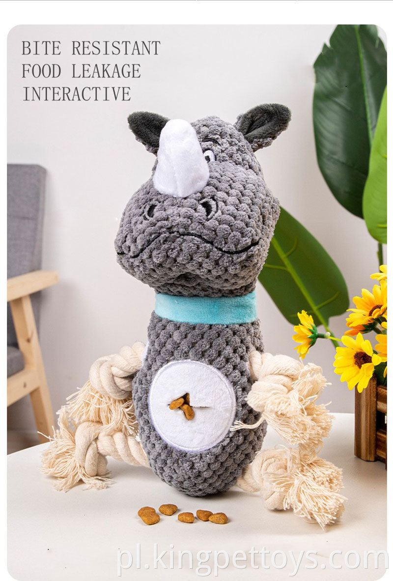 Dog Toys Plush Rhino